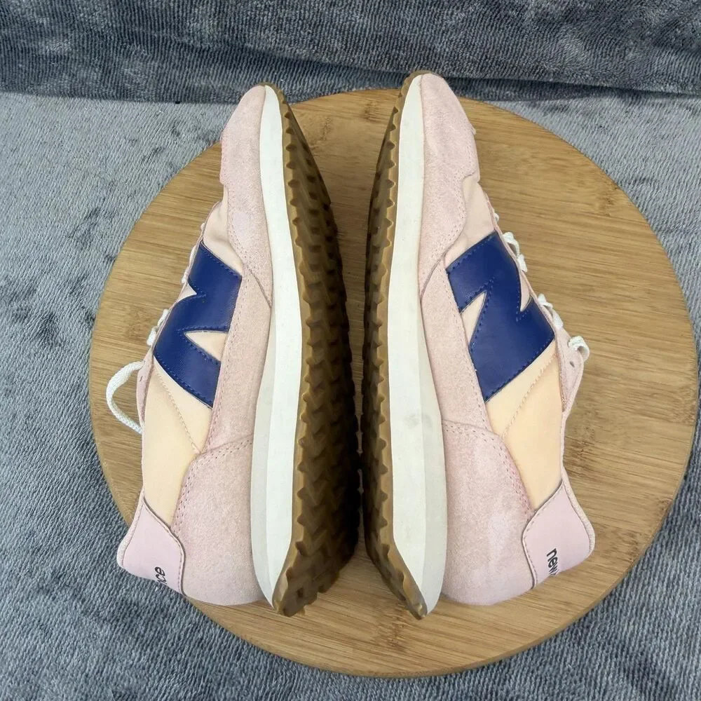 New Balance 237 Shoes Womens Size 7.5 Pink Navy Suede Athletic Sneakers WS237GC